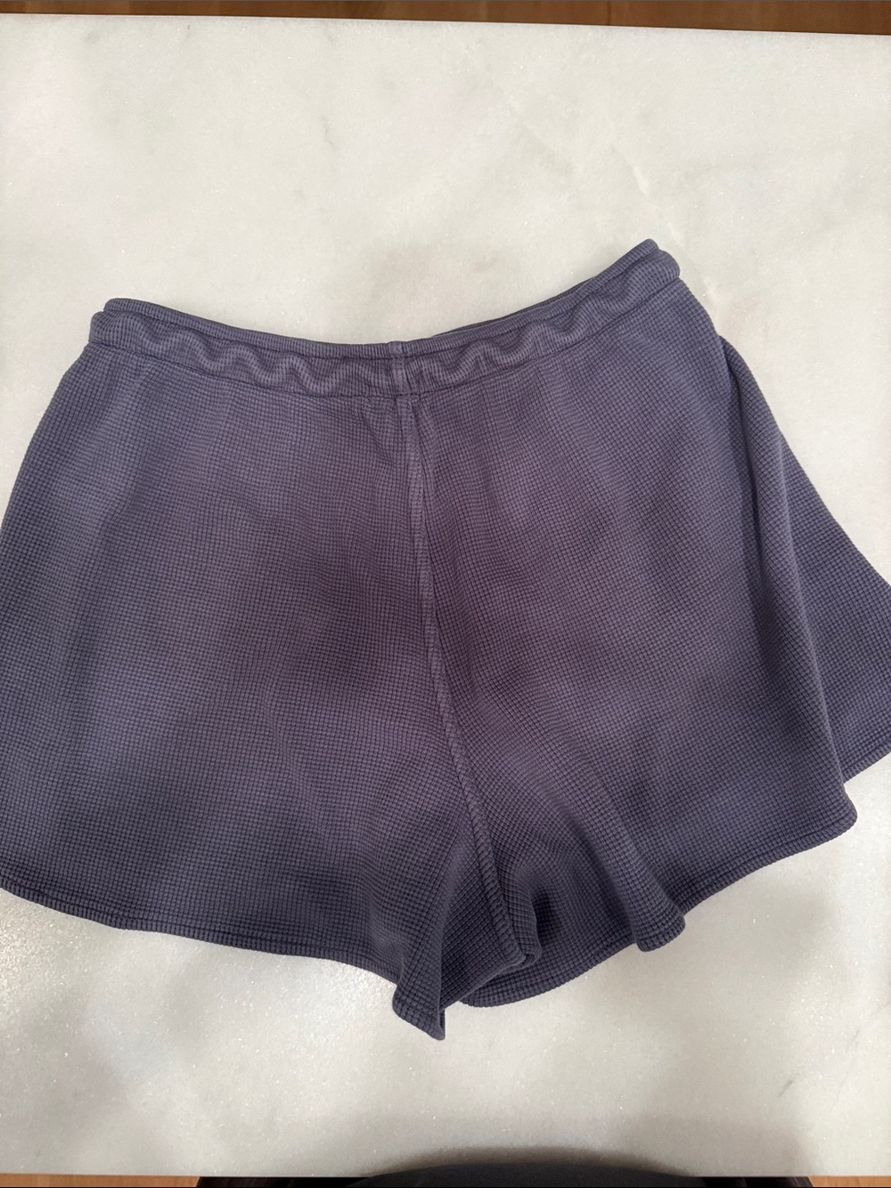Brandy Melville Navy Waffle-Knit Lounge Shorts